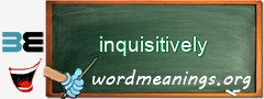 WordMeaning blackboard for inquisitively